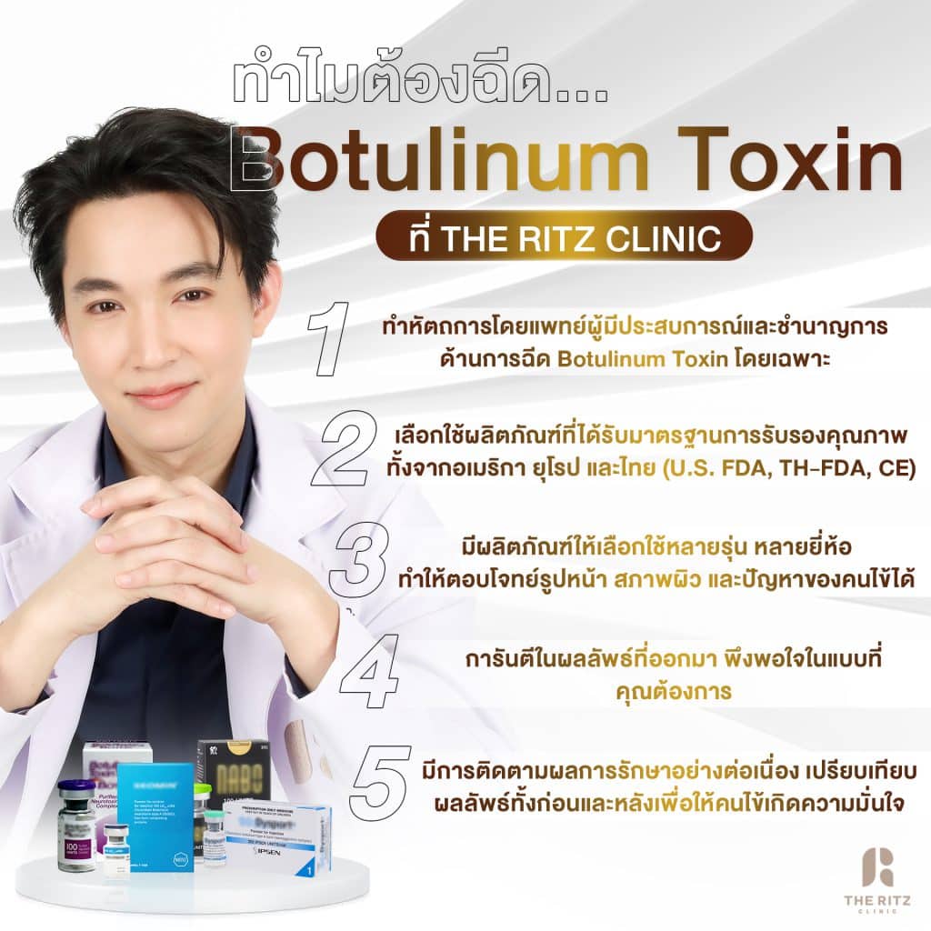 เหตุผลที่คุณควรฉีด Botulinum Toxin ที่ The Ritz Clinic